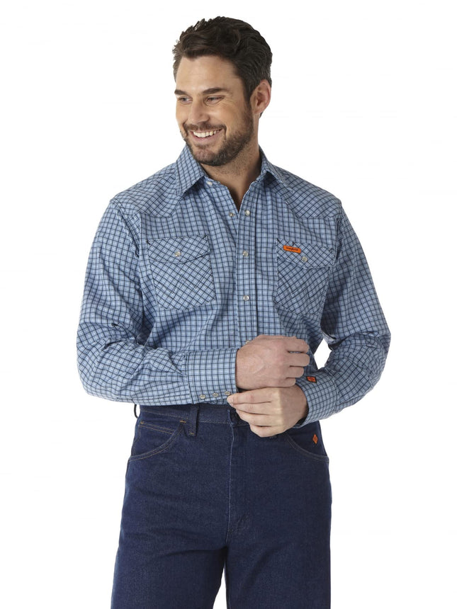 Wrangler Men's Big & Tall Flame Resistant Western 