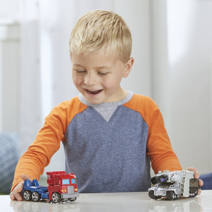 Transformers Juguetes Héroes y Villanos Optimus Prime y Megatron Paquete de 2, 17.5 cm, Figuras de Acción Para Niños y Niñas de 6 Años en Adelante