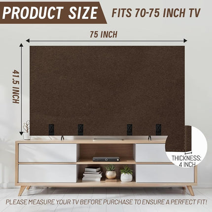 TV Cover for Moving, Fits to 70"- 75" Flat Screen TV Moving Cover, Dustproof Felt TV Screen Covers, Anti-Scratch TV Bags for Moving with Bottom Strap for House Moving, Home Renovation (70-75 inches)