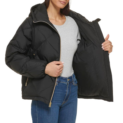Veste matelassée à losanges Cole Haan Essential pour femme, noire, S