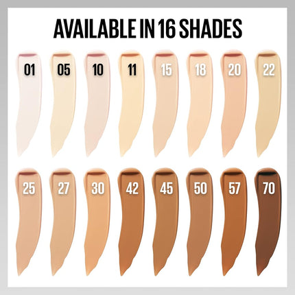 Maybelline Super Stay Liquid Concealer Makeup, Full Coverage Concealer, Up to 30 Hour Wear, Transfer Resistant, Natural Matte Finish, Oil-free, Available in 16 Shades, 70, 0.33 fl oz