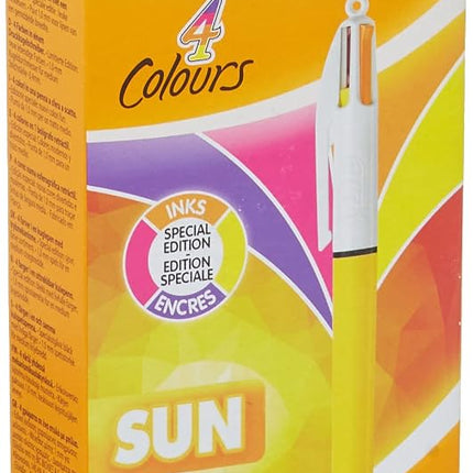 BIC 4 Colours Sun Ballpoint Pens - Box of 12