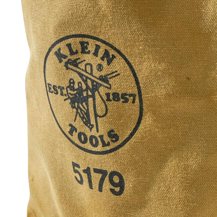 Klein Tools 5179 Tool Pouch, Water-Repellent Canvas Tool Bag with Belt Loops, 7.5 x 7 x 3.5-Inch