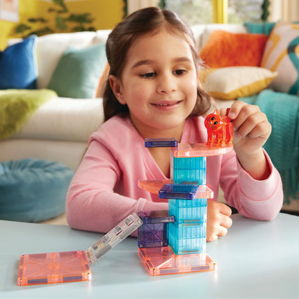 Magna-Tiles® Cat Tree 13-Piece Magnetic Construction Set, The Original Magnetic Building Brand