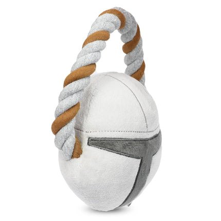 STAR WARS for Pets The Mandalorian Rope Ring With Plush Head Dog Toy | Chew and Tug of War Toy | Gifts for Fans of Star Wars