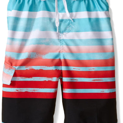 Kanu Surf Little Boys Reflection Swim Trunks, Aqua, Small (4)