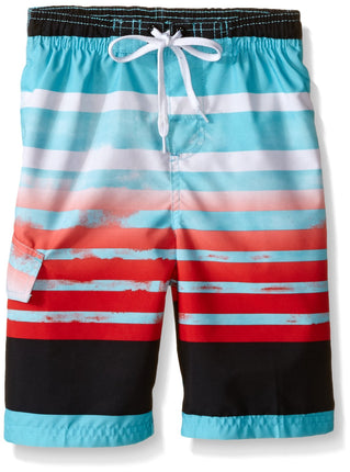 Kanu Surf Little Boys Reflection Swim Trunks, Aqua