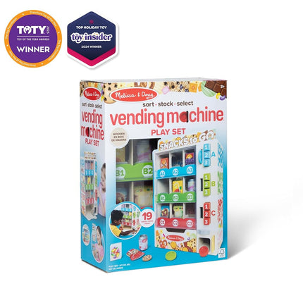Melissa & Doug Sort, Stock, Select Wooden Vending Machine Play Set | Learning Toy for Kids | Age 3+