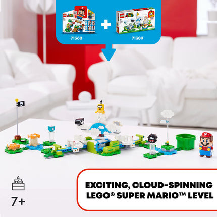 LEGO Super Mario Pack d'extension La rencontre aérienne de Lakitu 71389, un Kit de Construction, un Jouet de Collection pour Enfants, Nouveauté 2021 (484 Pièces)