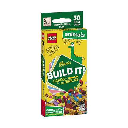 Lego Recreate Activity Cards - Animals, Creative Building Game with 30+ Activity Cards and 25 Lego Elements, from 6 Years