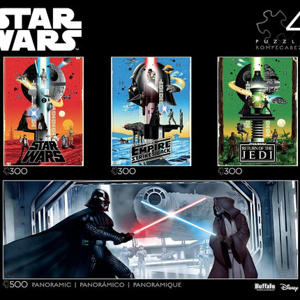 Buffalo Games - Star Wars - 4 x 1 Multipack - Multi Piece Jigsaw Puzzle for Adults - Challenging Puzzle Perfect for Game Nights - Finished Size Varies