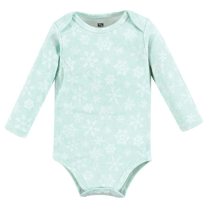 Hudson Baby unisex-baby Cotton Long-sleeve Bodysuits, Girl Arctic Animals, 3-6 Months