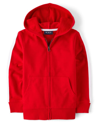 The Children's Place Boys' Full Zip Long Sleeve Fr