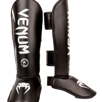 Venum Challenger Kids Shin Guards - Black/White -S