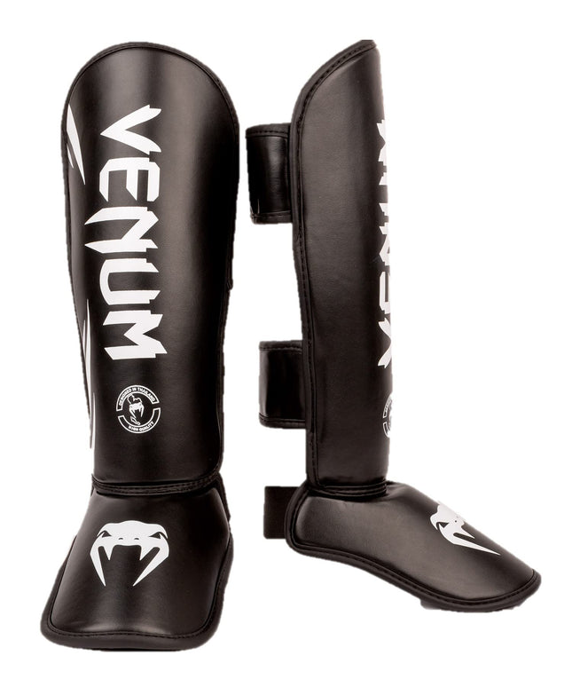 Venum Challenger Kids Shin Guards - Black/White -S