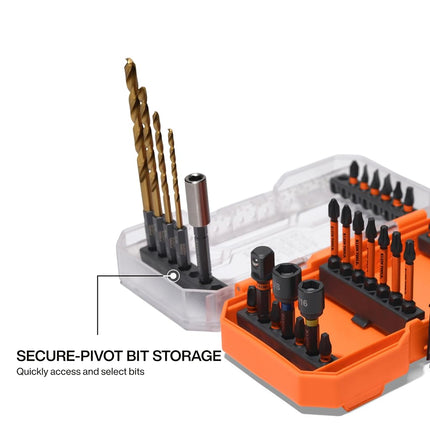 Klein Tools 33811 Drill and Driver Bit Set 32-Piece, Impact Driver Set, Titanium Coated Drill Bits, Precision Machined, MODbox Compatible Storage Case, Professional Tool Kit