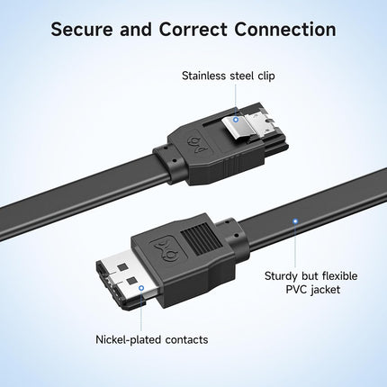 Cable Matters (2 Pack) 6 Gbps SATA III to eSATA Cable - 3 Feet