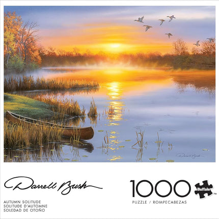 Buffalo Games - Darrell Bush - Solitude d'Automne - Puzzle de 1000 pièces pour adultes - Un défi parfait pour les soirées jeux - Taille finale : 67,9 cm x 50,2 cm