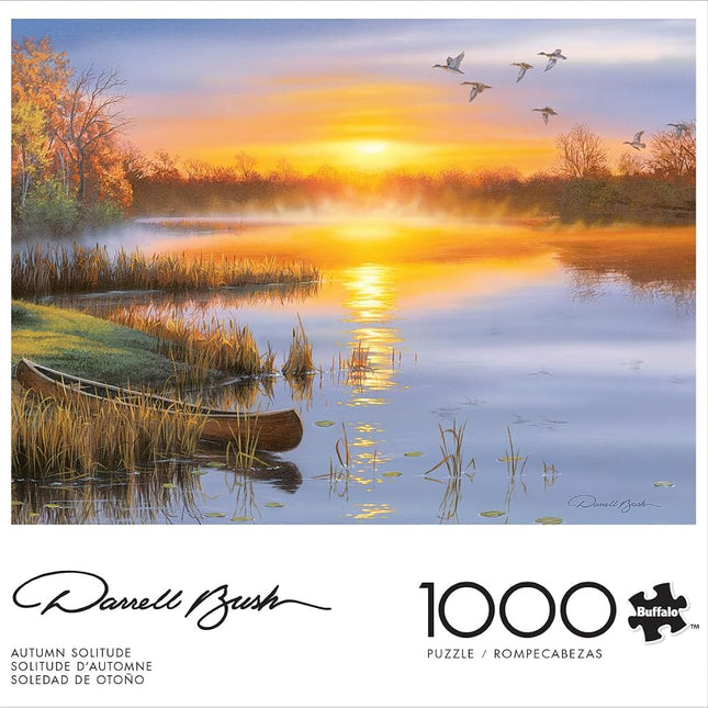 Buffalo Games - Darrell Bush - Autumn Solitude - 1000 Piece Jigsaw Puzzle for Adults -Challenging Puzzle Perfect for Game Nights - Finished Size is 26.75 x 19.75
