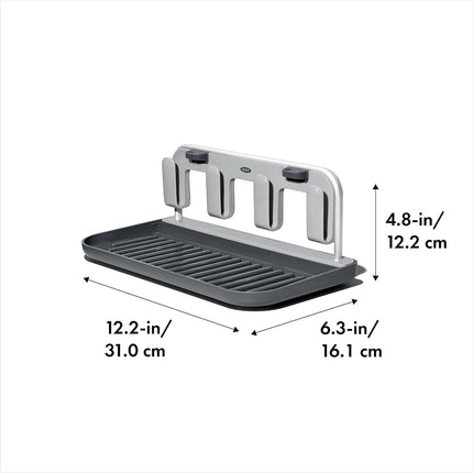 OXO Good Grips Aluminium Frame Bottle Drying Rack, Cool Grey