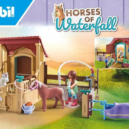 Playmobil 71494 Horses of Waterfall: Riding Stable, exciting horse riding adventures at Waterfall Ranch, complete with diverse accessories, detailed play sets suitable for children ages 4+