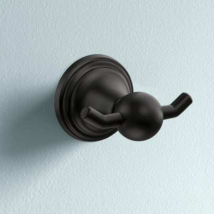 Moen DN8403BL Preston Crochet double pour peignoir, noir mat