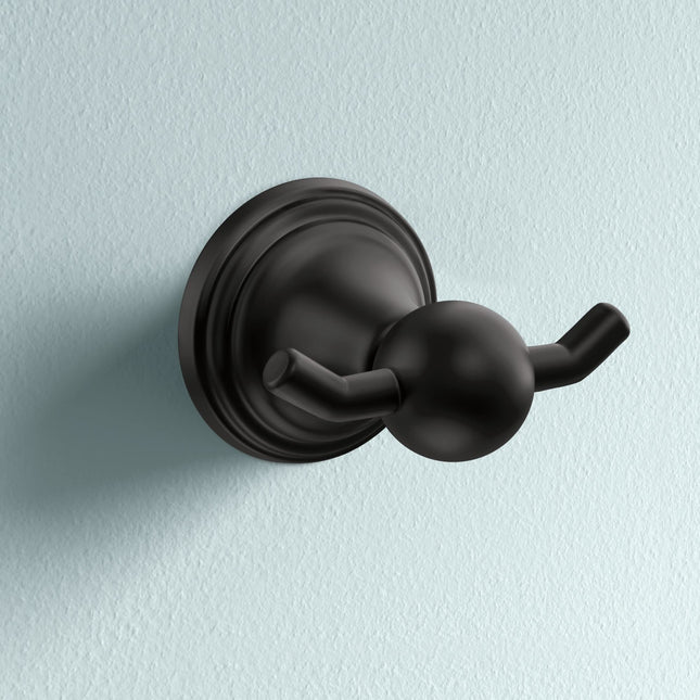 Moen DN8403BL Preston Crochet double pour peignoir, noir mat