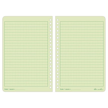 Rite in the Rain Weatherproof Side Spiral Notebook, 4.625" x 7", Green Cover, Universal Pattern, 3 Pack (No. 973L3)