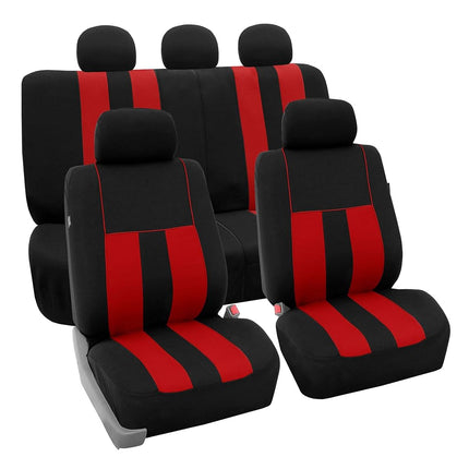 FH GROUP Car Seat Covers Full Set Red Cloth - Univ
