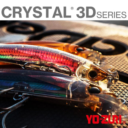 Yo-Zuri Crystal 3D Minnow Floating Lure, Green Silver, 3-1/2-Inch