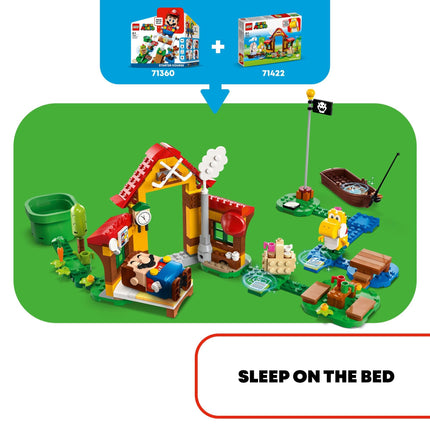 LEGO Super Mario Picnic at Mario’s House Expansion Set 71422, Collectible Playset with Yellow Yoshi Figure, Buildable Game Toy to Expand on Starter Course, Super Mario Birthday Gift for 6-8 Year Olds