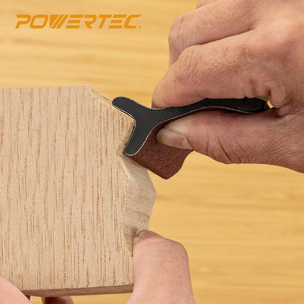 POWERTEC 71620 21-Profile Contour and Angle Sanding Grip Pack 11pc Set – Double Ended Flex Foam Sanding Pads for Woodworking