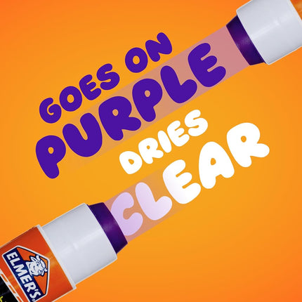 Elmer's Disappearing Purple School Glue Sticks, Washable, 6 Grams, 12 Count - Poster, Vision Board, Back to School, #1 Teacher Brand