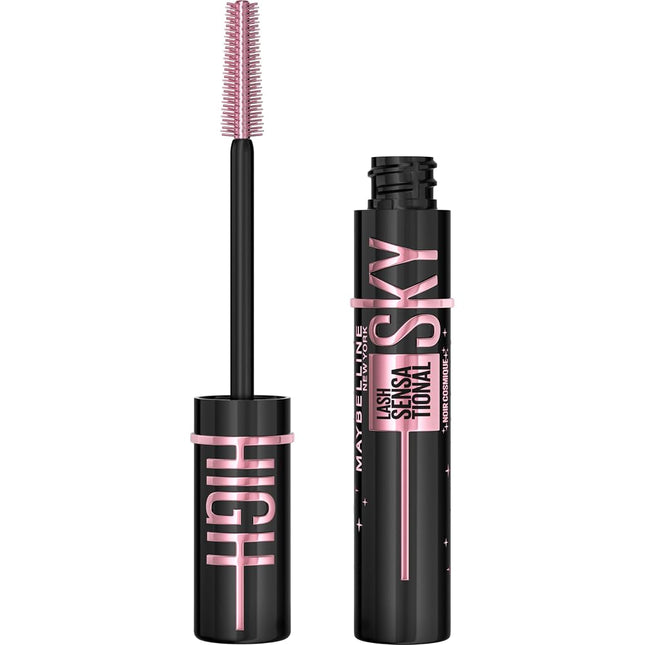 Maybelline Lash Sensational Sky High Washable Mascara Makeup, Volumizing, Lengthening, Defining, Curling, Multiplying, Buildable Formula, Cosmic Black 7.2ml