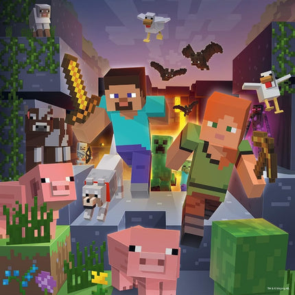 Ravensburger Children Puzzles Set Colourful Minecraft Designs - Ages 5+