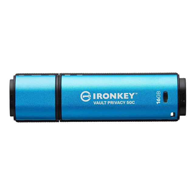 Kingston IronKey Vault Privacy 50 FIPS 197 Certified & XTS-AES 256-bit Encrypted USB TypeC Drive for Data Protection - IKVP50C/16GB