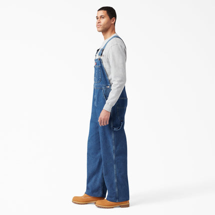 Dickies Men's Bib Smooth Straight Dungarees, Blue (Bleu Rnsd Ind/Blu), W30/L32 (Manufacturer Size: W30/L32)