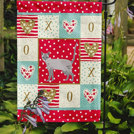 Caroline's Treasures CK5661GF Drapeau de jardin chat Ojos Azules, petite taille, multicolore