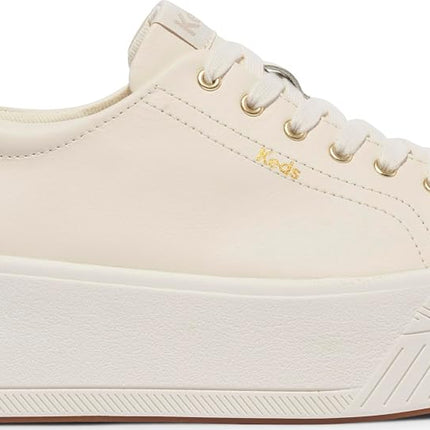 Keds Women's Skyler Leather Sneaker, Off White, 7.5 M US