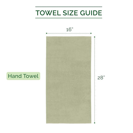 Elegant Comfort Luxury 100% Turkish Cotton Corduroy Ribbed 4 Pack Hand Towel Set 16 x 28 Inch - Absorbent, Super Soft, Quick Dry, Premium Towels for Bathroom, Gym, Spa and Hotel Use, Mint Green