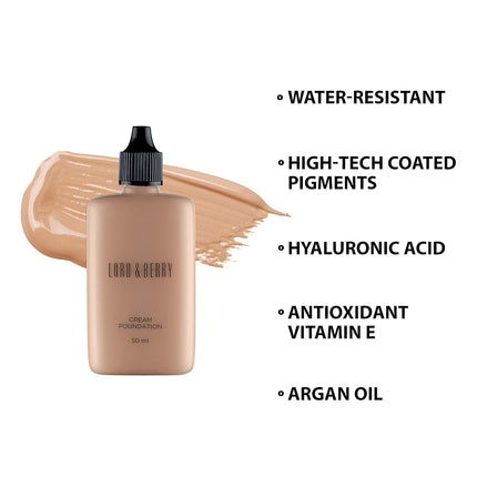LORD & BERRY Cream Foundation, Almond 50 ml