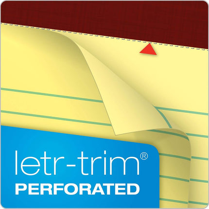 TOPS Docket Gold Writing Tablet, 5 x 8 Inches, Perforated, Canary, Narrow Rule, 50 Sheets per Pad, 12 Pads per Pack (63900)