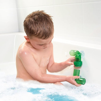 My Mario Bath Pipes Playset, Toddler Bath Toy with Water Pipes and Pouring System, Interactive Water Circuit Game with Mario Theme, Baby Bath Toys for Building and Learning, Age 2 Plus