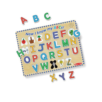 Melissa & Doug Alphabet Sound Puzzle - Wooden Puzzle with Sound Effects (26 pcs)