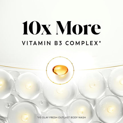 Gel de baño Olay con vitamina C y vitamina B3, limpiador y revitalizante, 20 oz. líq. (paquete de 4)