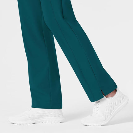 WonderWink Women's Flat Front Cargo Pant, Caribbean Blue, Small