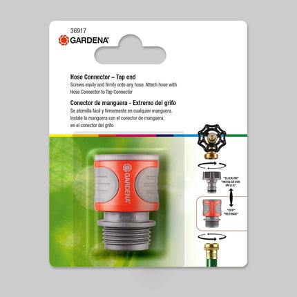 Gardena 36917 Hose Connector, Orange and Grey