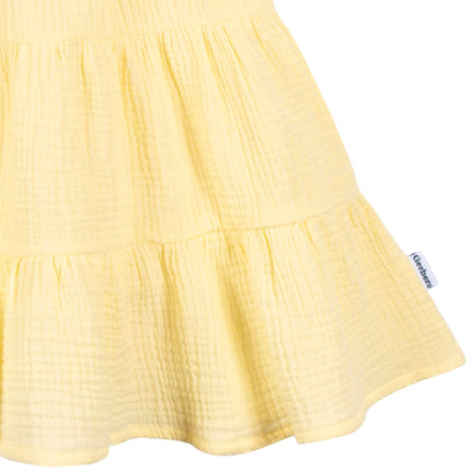 Robe en gaze sans manches pour fillette Gerber, jaune, 4T