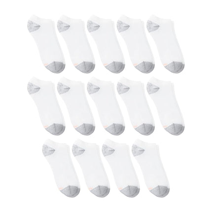 Hanes Women's Value, No Show Soft Moisture-Wicking Socks, Available in 10 and 14-Packs, White, 7-11 (Pack of 14)