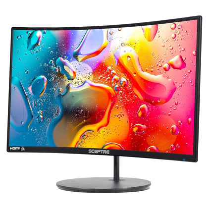 Moniteur de jeu incurvé Sceptre 24 pouces 1080p R1500 98 % sRGB HDMI x2 VGA Haut-parleurs intégrés, support mural VESA Noir machine (Série C248W-1920RN)